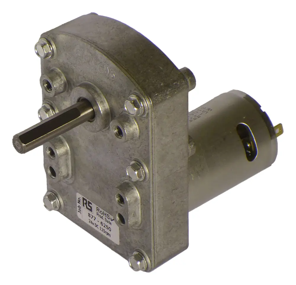 Motorreductor DC Mellor Electric serie UBD, 24 V CC, 125 rpm, par máx. 67 Ncm, Ø de eje 8mm | UBD1105