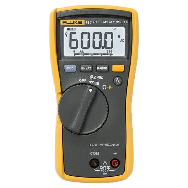 Multímetro Fluke 113, 600V ac/600V dc, TRMS, CAT III, CAT IV | FLUKE 113