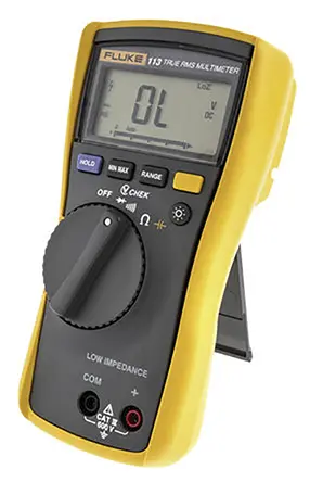 Multímetro Fluke 113, calibrado UKAS, 600V ac/600V dc, TRMS, CAT III, CAT IV | 3088053