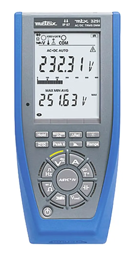 Multímetro Metrix MTX 3291, 1000V ac/1000V dc, 20A ac/20A dc, TRMS, CAT III, CAT IV | MTX3291