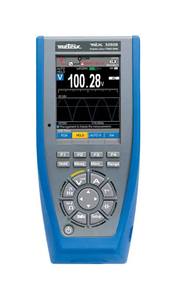 Multímetro Metrix MTX 3292B, 1000V ac/1000V dc, 10A ac/10A dc, TRMS, CAT III, CAT IV | MTX3292B
