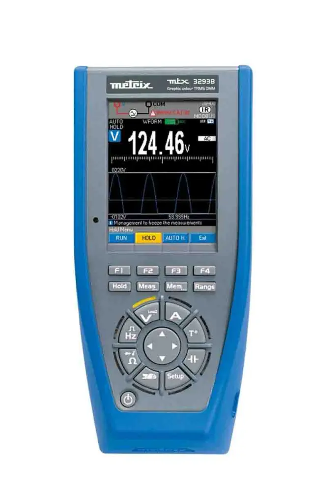 Multímetro Metrix MTX 3293B, 1000V ac/1000V dc, 100A ac/100A dc, TRMS, CAT III, CAT IV | MTX3293B