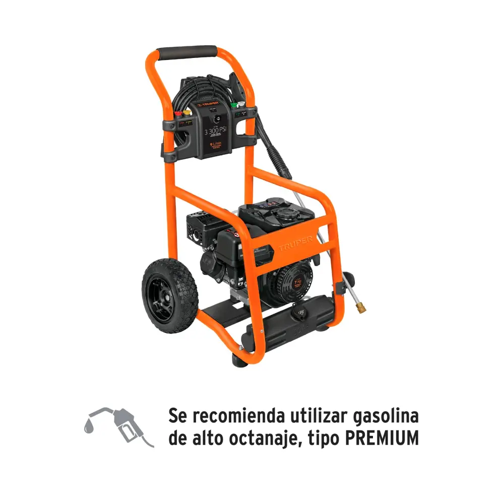 Hidrolavadora Con Motor Gasolina, 3,300 PSI, Truper 12909