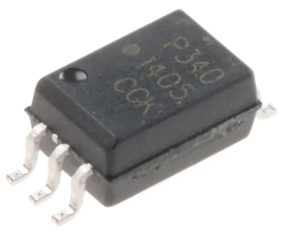 Optoacoplador Broadcom de 1 canal, Vf= 1.95V, Viso= 3,75 kVrms, entrada AC/DC, OUT. Controlador de puerta IGBT, MOSFET, | ...