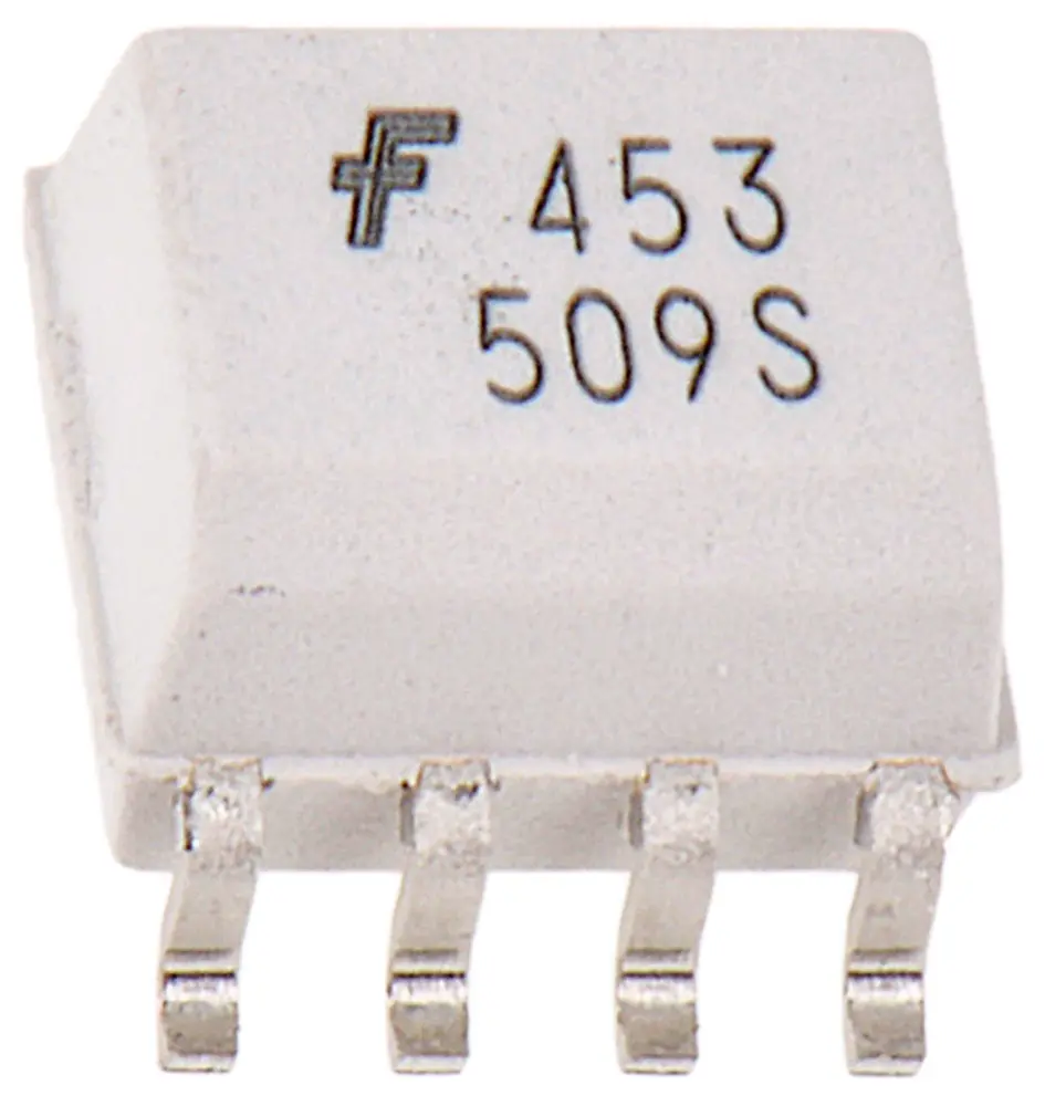 Optoacoplador onsemi HCPL de 1 canal, Vf= 1.8V, Viso= 2,5 kVrms, . DC, OUT. Transistor, mont. superficial, | HCPL0453R2