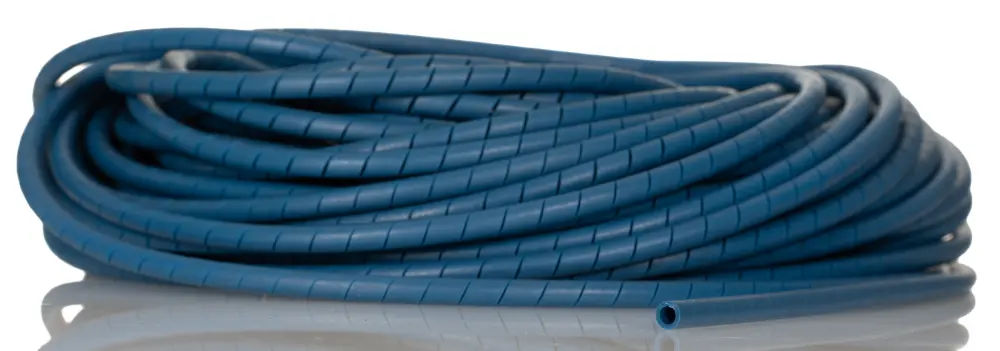 Organizador de cables en espiral HellermannTyton SBPEMC de PE detectable por detector de metal Azul, Ø máx. 5mm, long. |...