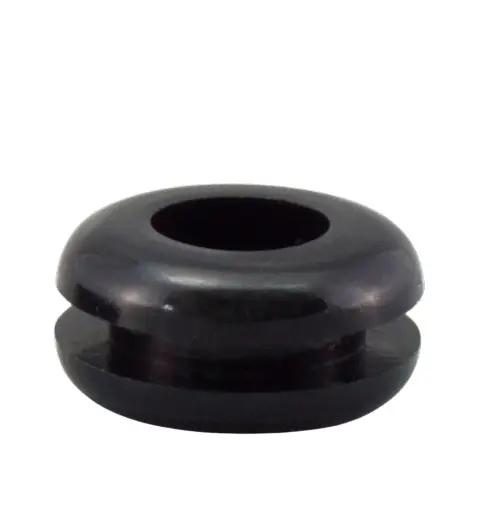 Pasamuro de PVC Negro, Ø cable máx. 3mm, Ø panel 6.2mm, grosor panel 1.7mm