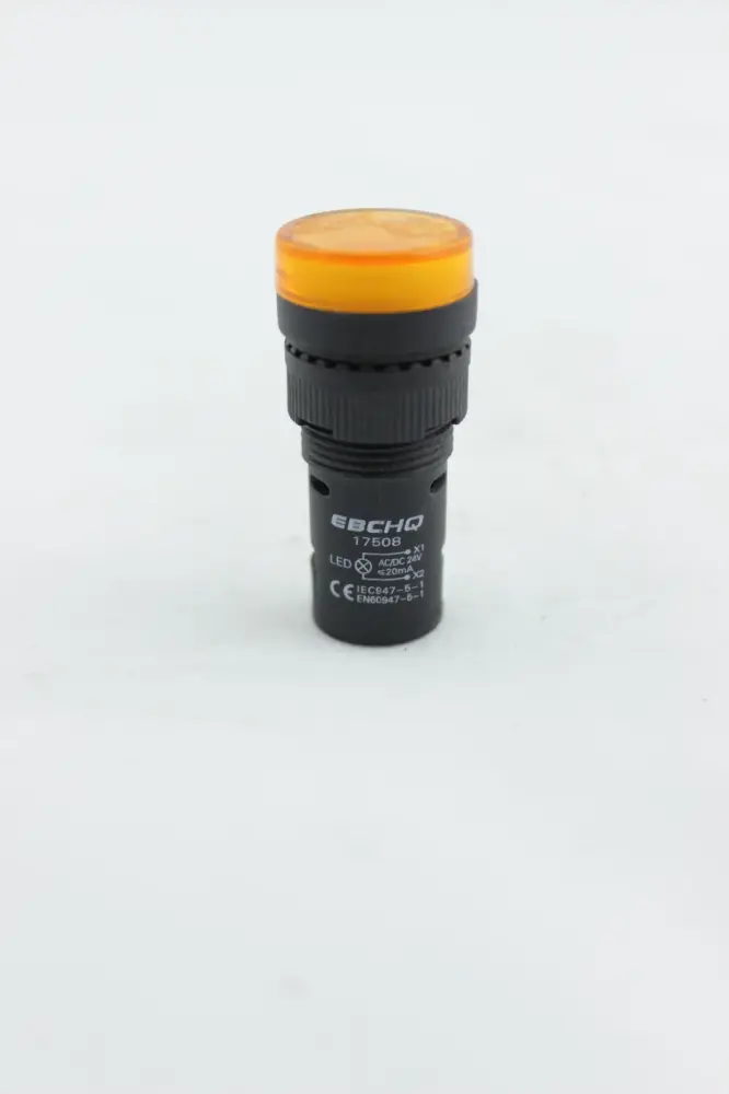 PILOTO LUZ LED AMARILLA 24V DC/AC 50/60HZ 16MM | Resistente al Agua Salada