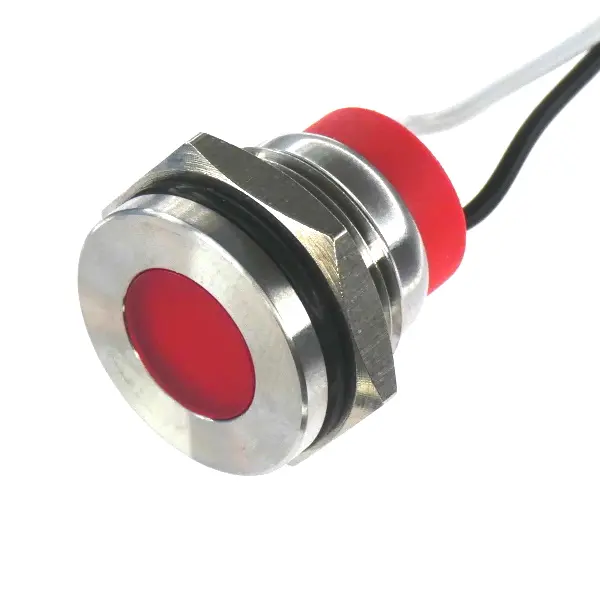 Panel LED LED CML Innovative Technologies PL16SL, Rojo, Ø montaje 16mm, 110V, IP67 | PL16SL015