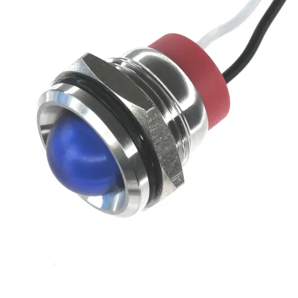 Panel LED LED CML Innovative Technologies PL16SL, Azul, Ø montaje 16mm, 240V, IP67 | PL16SL156