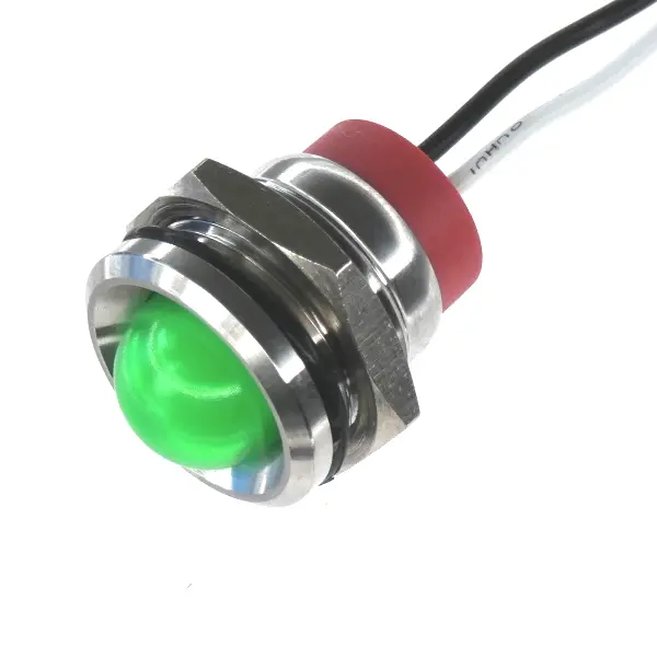 Panel LED LED CML Innovative Technologies PL16SL, Verde, Ø montaje 16mm, 240V, IP67 | PL16SL126