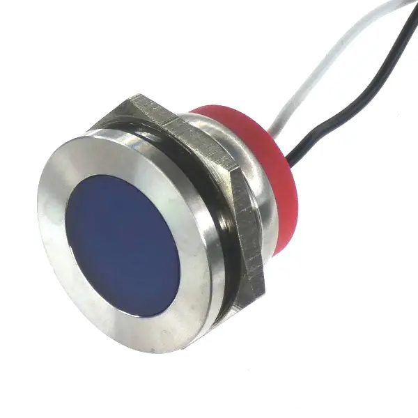 Panel LED LED CML Innovative Technologies PL22SL, Azul, Ø montaje 22mm, 12V, IP67 | PL22SL052