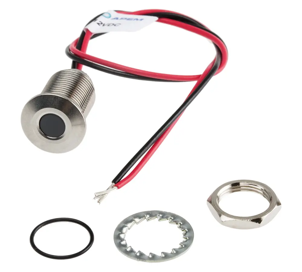 Indicador LED , Blanco, lente enrasada, Ø montaje 10mm, 10.8 → 13.2V dc, 20mA, 500mcd, IP67