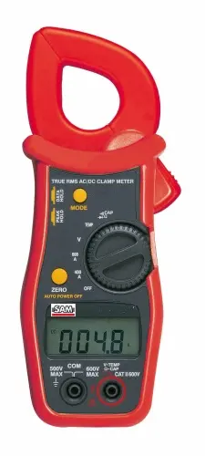 Pinza amperimétrica SAM HT9015, corriente máx. 600A ac, 600A dc, CAT II 600V | FL-13