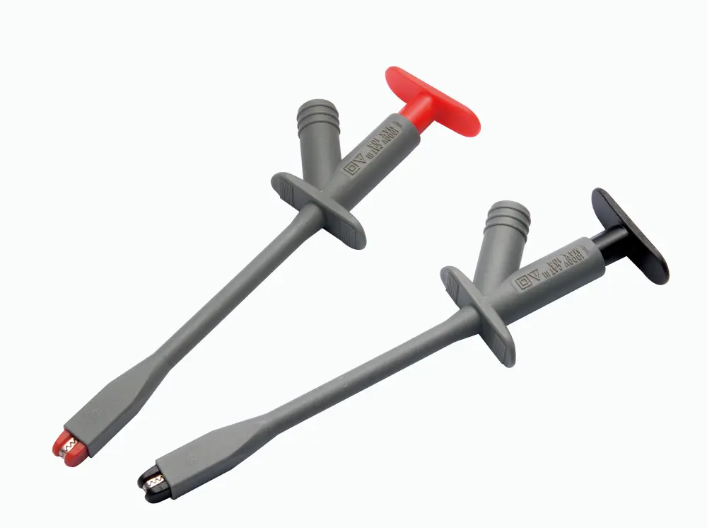 Pinzas de prueba, Bronce, 10A, 1000V, Negro, Gris, Rojo