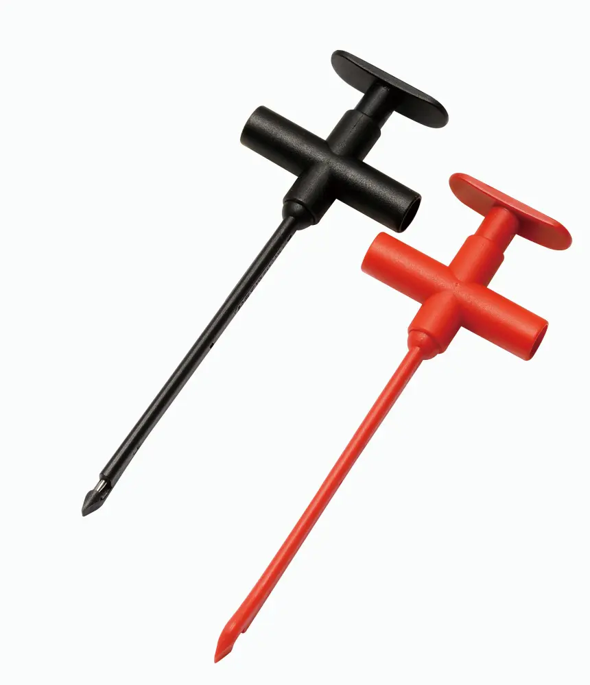 Pinzas de prueba, Bronce, 10A, 1000V, Negro, Rojo