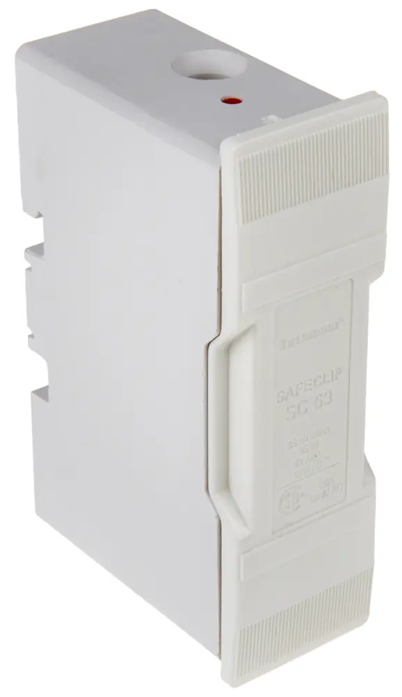 Portafusibles para montaje en carril Eaton 20A para E1 1P Polos 550V ac | SC20HWH