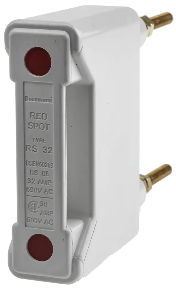 Portafusibles para montaje en carril Eaton 32A para A2 1P Polos 690V ac | RS32PWH