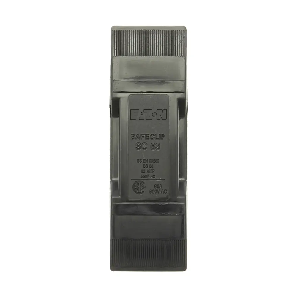 Portafusibles para montaje en carril Eaton 63A para F2 1P Polos 550V ac | SC63H-D