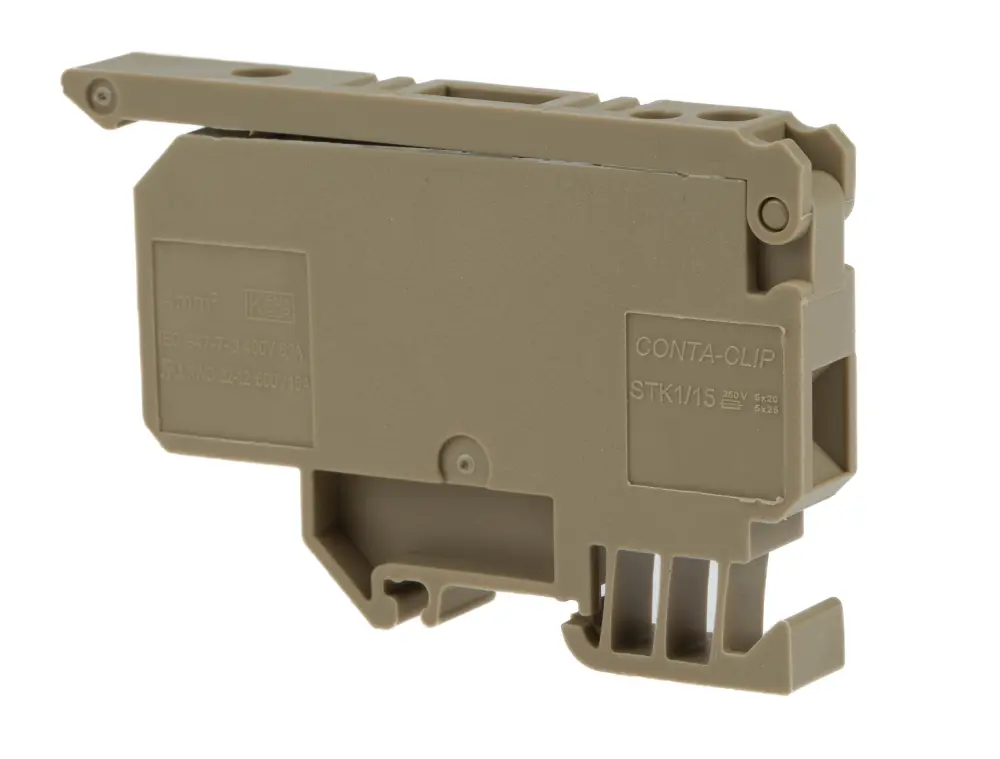 Portafusibles para montaje en carril 16A 600V ac