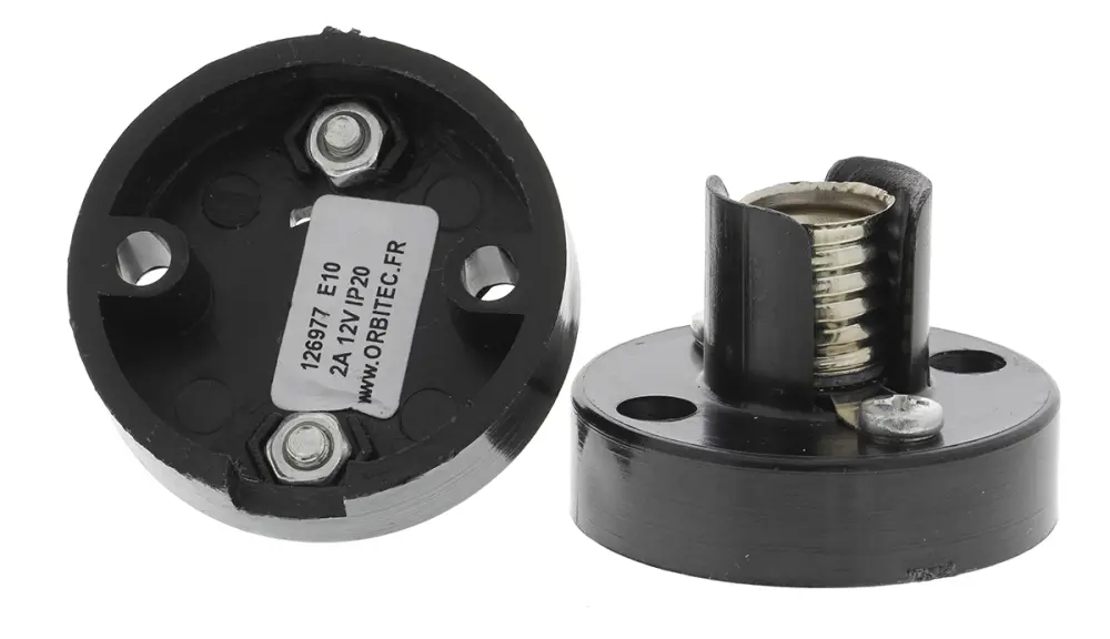 Portalámparas para indicador Orbitec para casquillo E10, Ø 34mm, para panel de | DO9905 (126977)