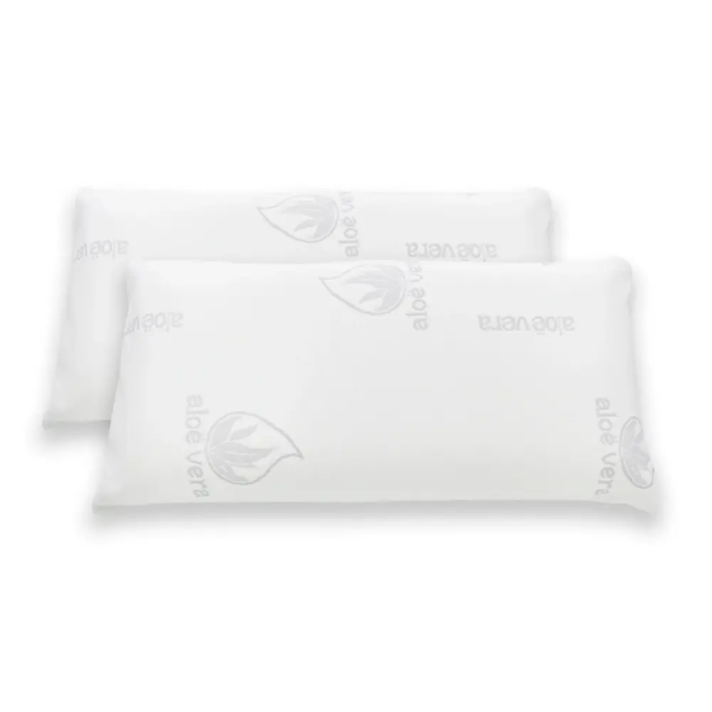 Almohada viscoelástica con tejido de Aloe Vera - Pack de 2 - 75 cm