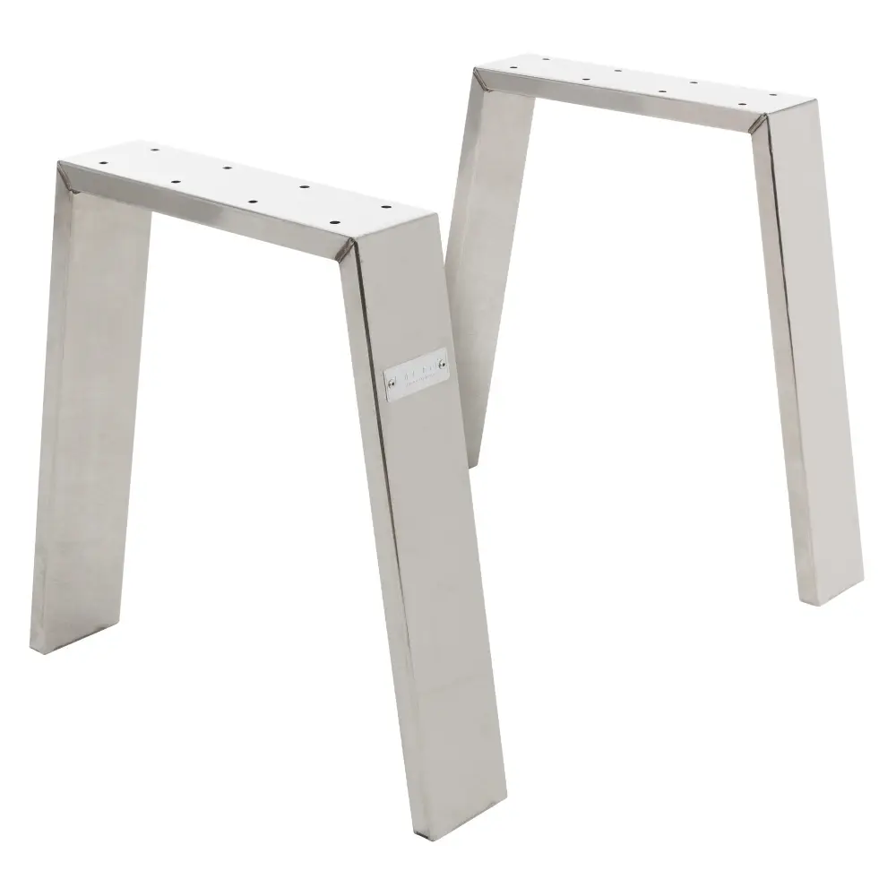 2x bastidor loft patas para banco o mesa de centro plateadas de acero