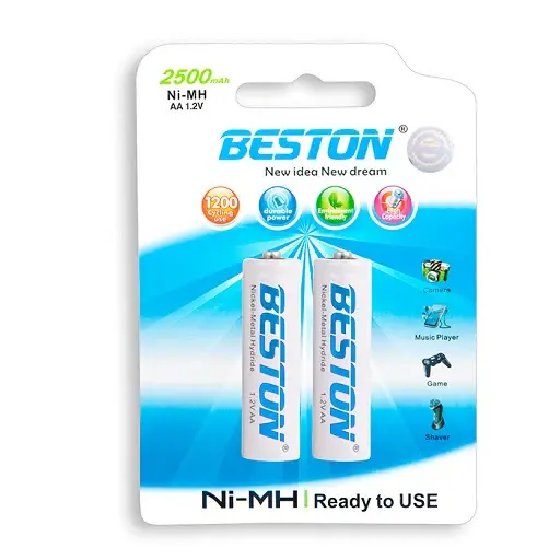 Baterí AA Recargable 1.2V - 2500 mAh (Par)
