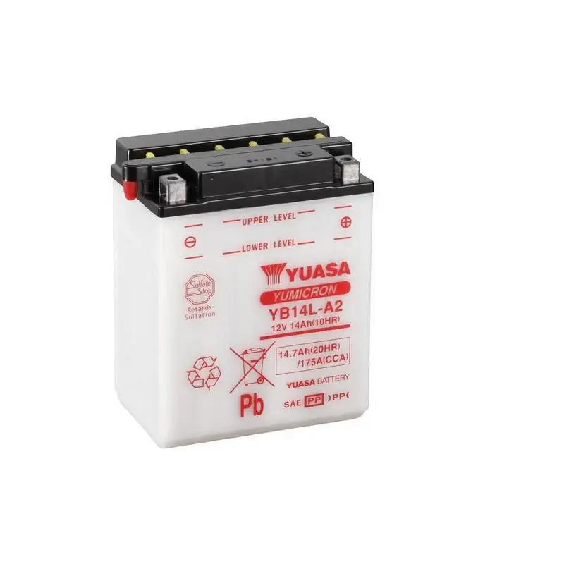 BATERÍ YUASA YB14L-A2 PRESENTA ÁCIDO