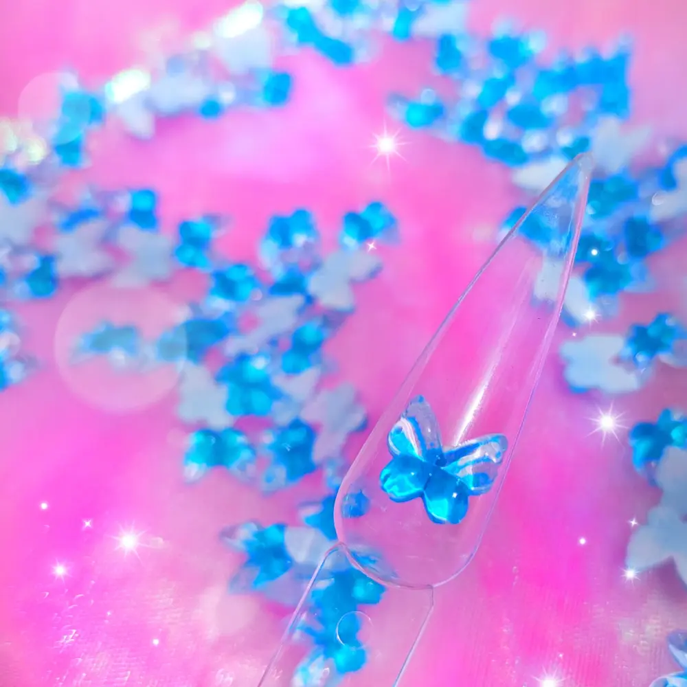 Blue&white butterfly "2 unidades"