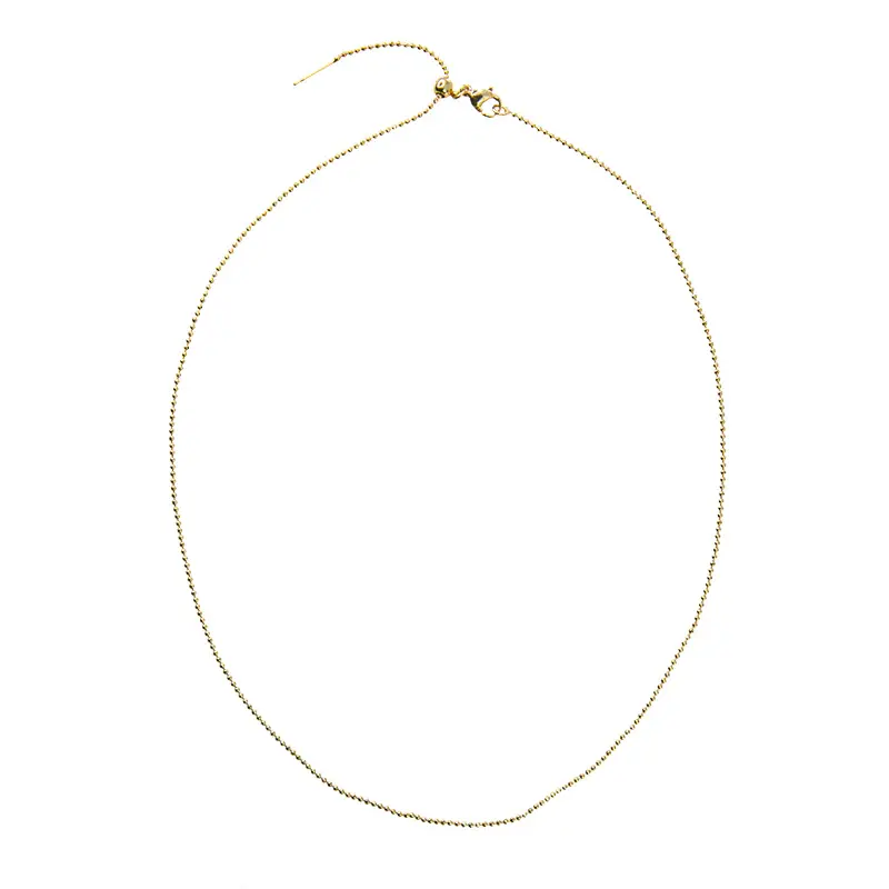 Collar de Bolitas 1.2mm Ajustable Dorado