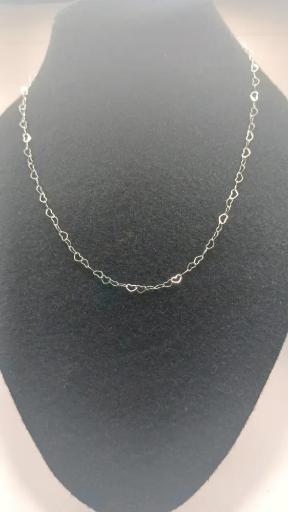 Collar de PLATA 925 corazones peso 2.1gr, fresco