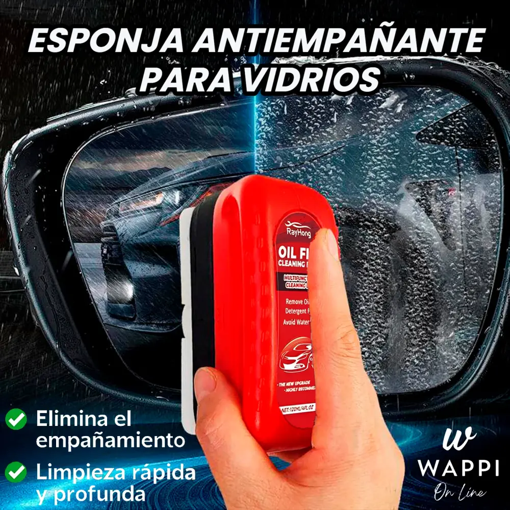 🧽Esponja Limpiadora Antiempañante para Vidrios 2 en 1 - Limpieza profesional en casa