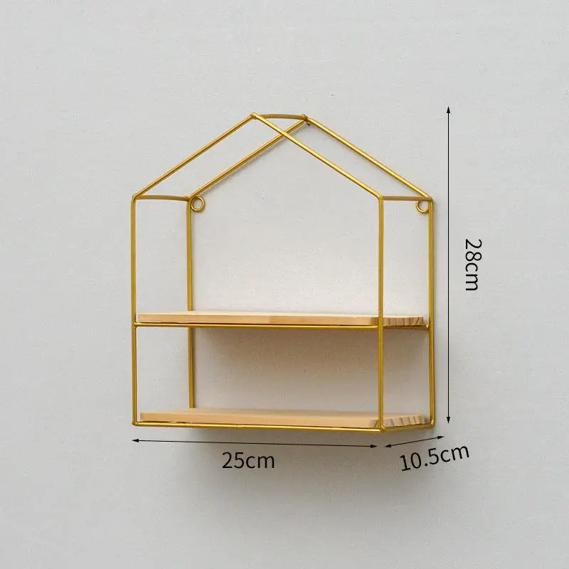 Estante Decorativo para Pared 2 pisos en forma de casita