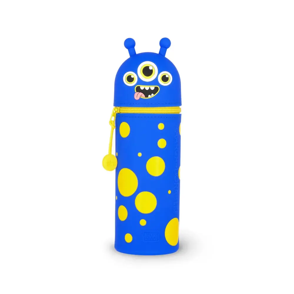Estuche Portatodo De Silicona 2 en 1 Estuche Y Cubilete De Escritorio Monster «Aaaargh-dorable» Kawaii - Legami