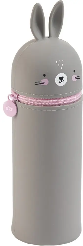 Estuche Portatodo De Silicona 2 en 1 Estuche Y Cubilete De Escritorio Conejo Kawaii - MiquelRius