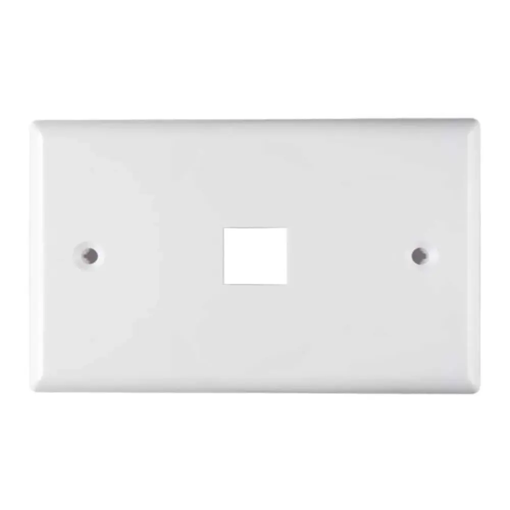 Face Plate Qnet Blanco 1 puertos Liso