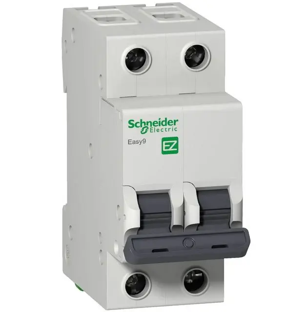 Interruptor termomagnetico EASY9 de 2 Polos 50A riel DIN - Schneider