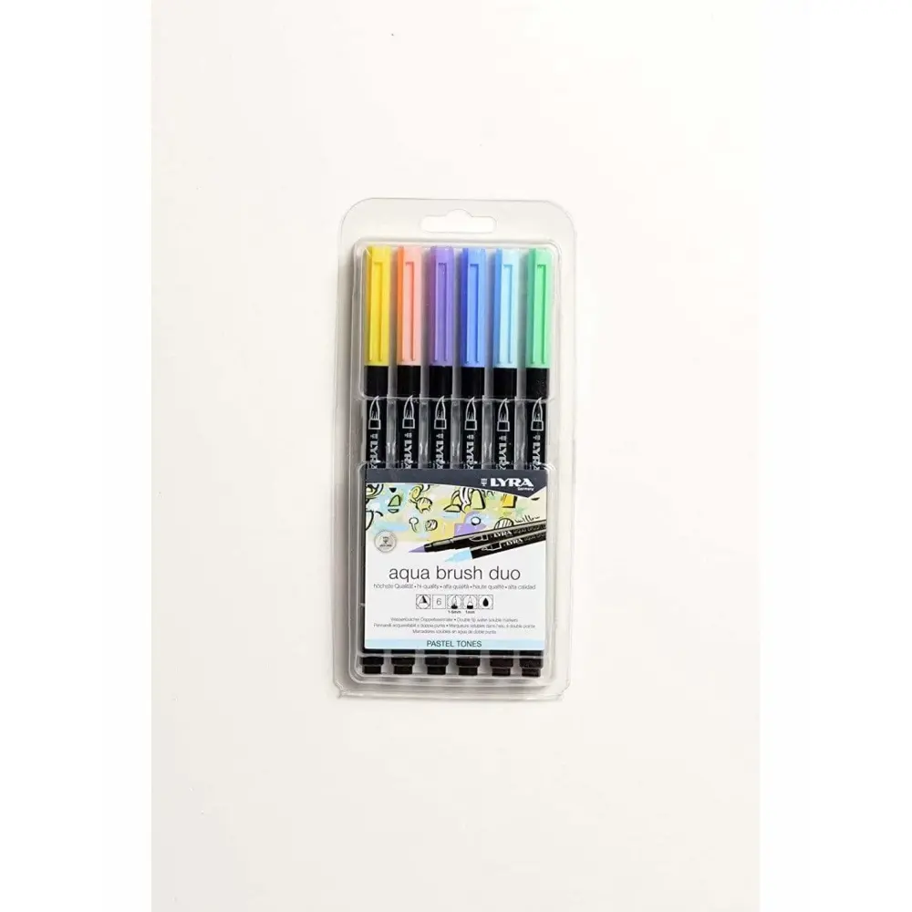 Lyra Caja rotuladores acuarelables doble punta 6ud 6521061 colores pastel