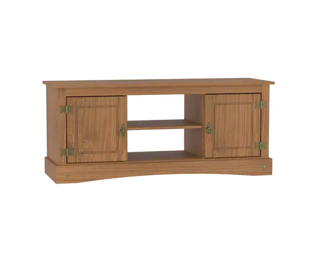 Mesa Television 2 Puertas Rustica De Pino 51x120x40 cm