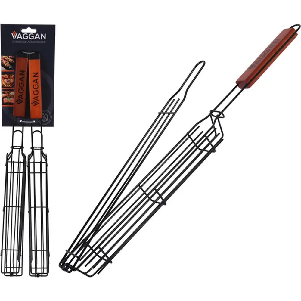PARRILLAS KEBAB MANGO MADERA 2 PIEZAS PACK 2