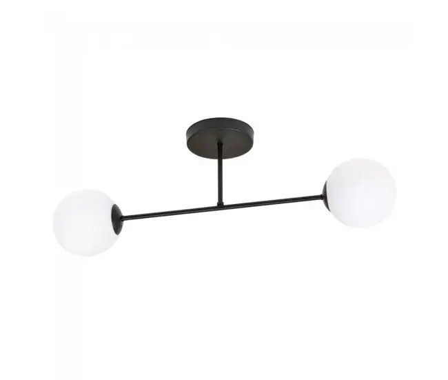 Plafón de techo Nicolo Opal (2 luces) Acero Innovador