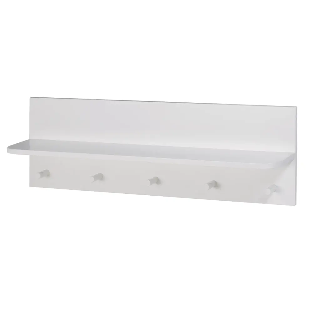 Portemanteau mural 'Maren 2', étagère murale pour chambre d'enfant, gris clair/blanc