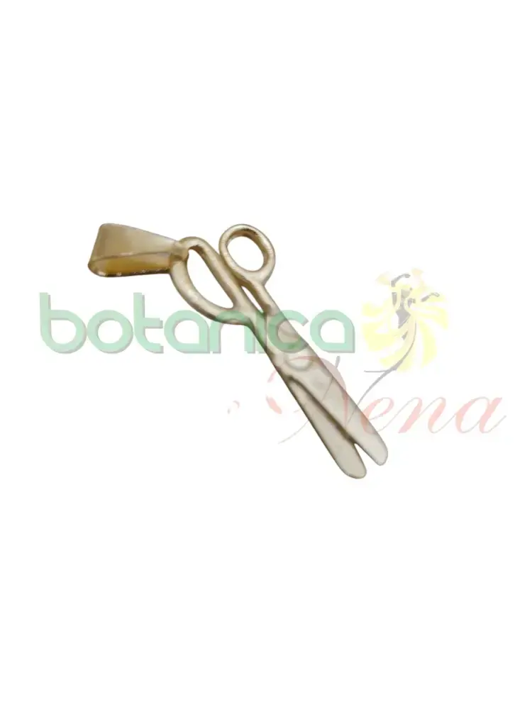 Tijera pendiente, dije. baño de Oro 1.2"H