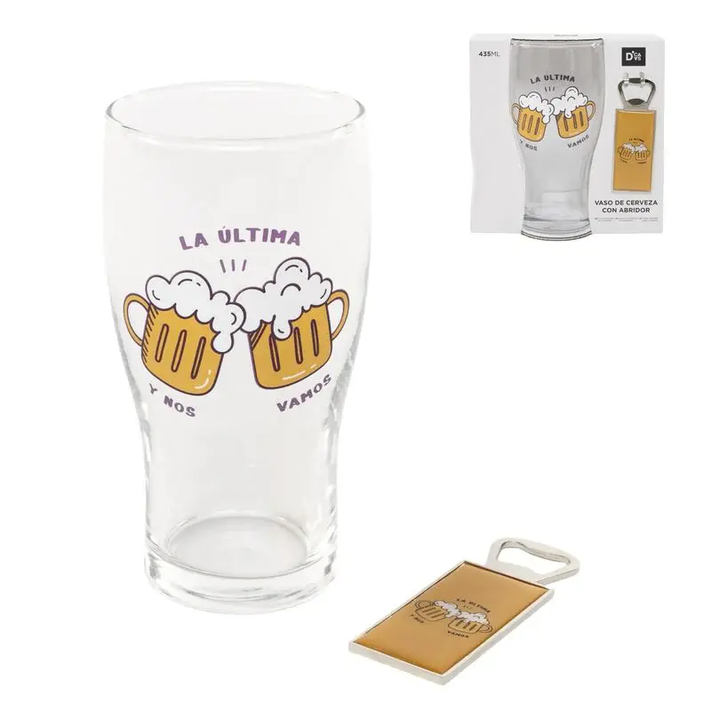 VASO DE CERVEZA 435ML CON ABRIDOR 2