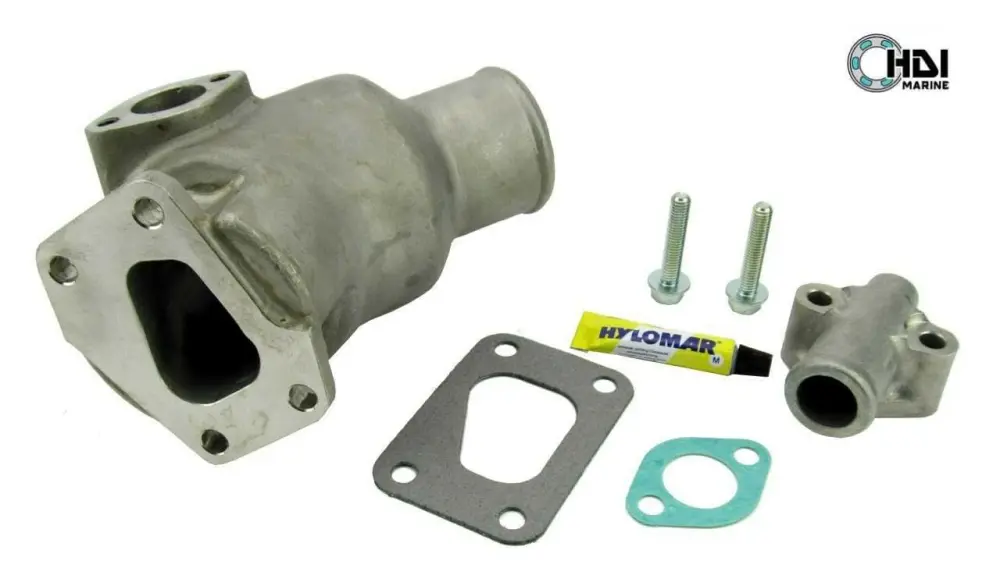 Volvo Penta D2-50F Cotovelo de escape de ço inoxidável com conector