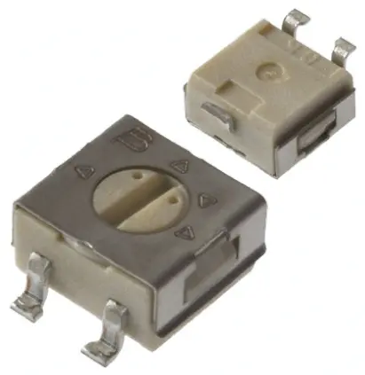 Potenciómetro para PCB Bourns serie 3314, 200kΩ máximo, ±20%, ±100ppm/°C, 0.25W, , SMD | 3314G-1-204E