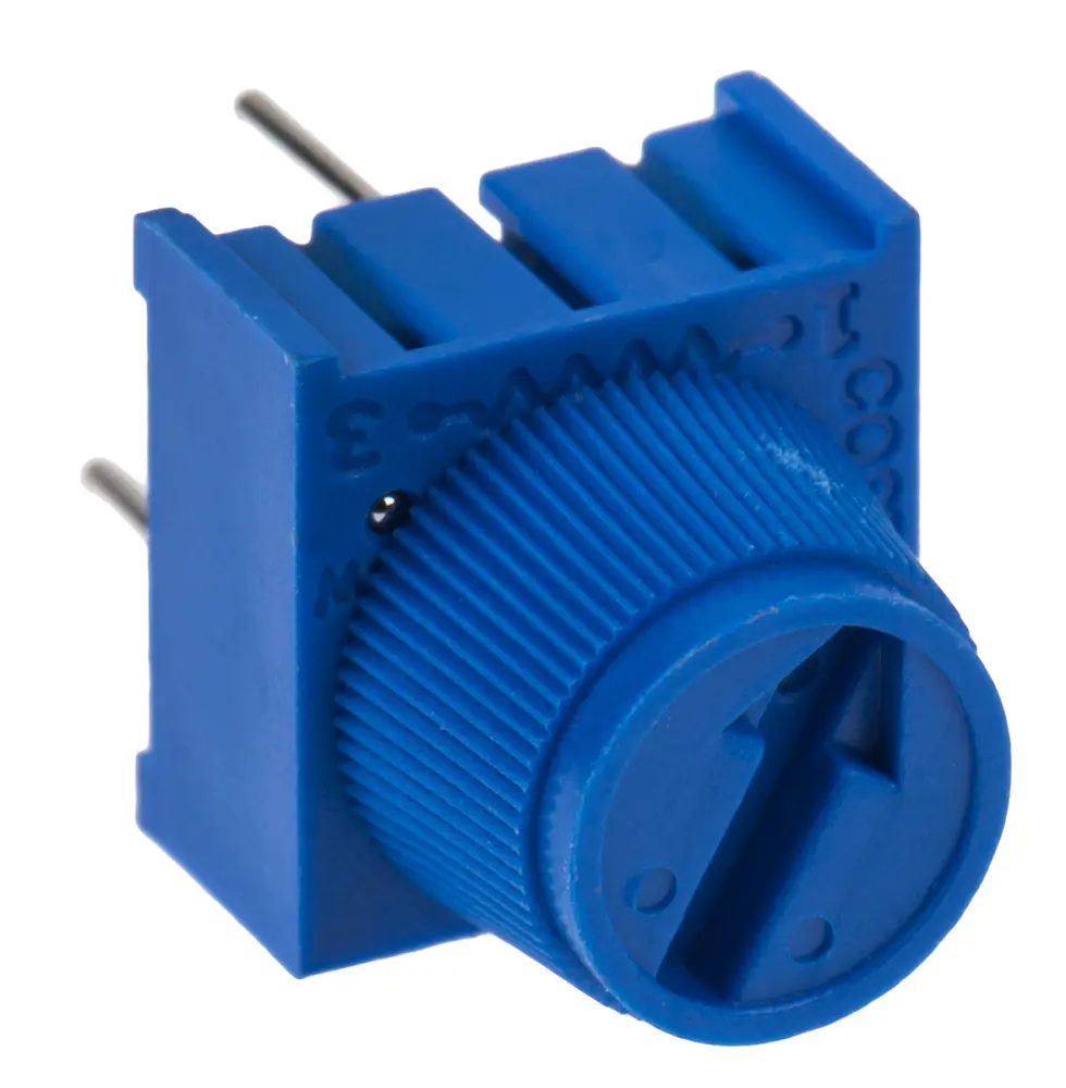 Potenciómetro para PCB Bourns serie 3386, 500Ω máximo, ±10%, ±100ppm/°C, 0.5W, Montaje en orificio pasante | 3386F-1...