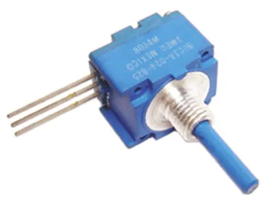 Potenciómetro de 100kΩ, ±20%, 0.5W, serie 91, 1 módulo, 1 vuelta, Eje ranurado, eje de 6,35 mm de Ø, Montaje en panel...