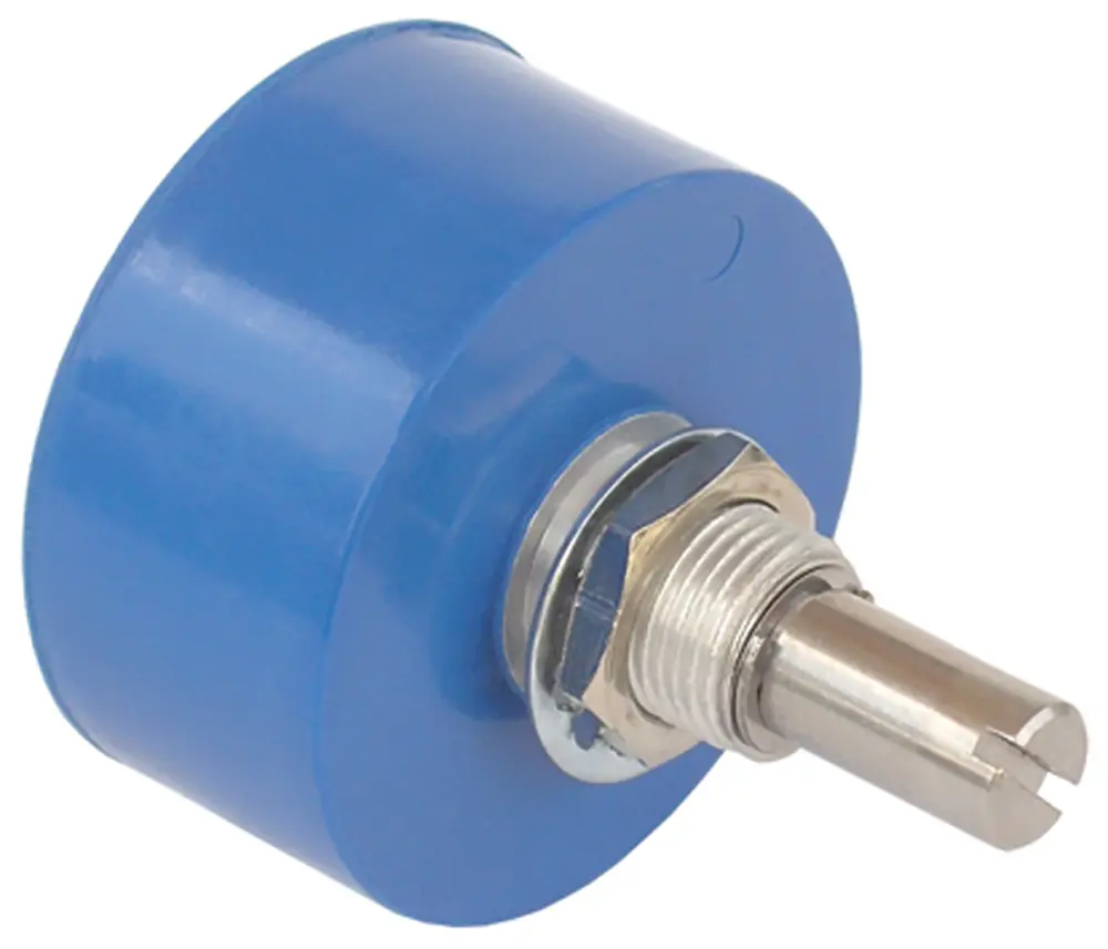 Potenciómetro de 10kΩ, ±10%, 1.5W, serie 6657, 1 módulo, continuo, Eje ranurado, eje de 6,35 mm de Ø, Montaje de | 66...